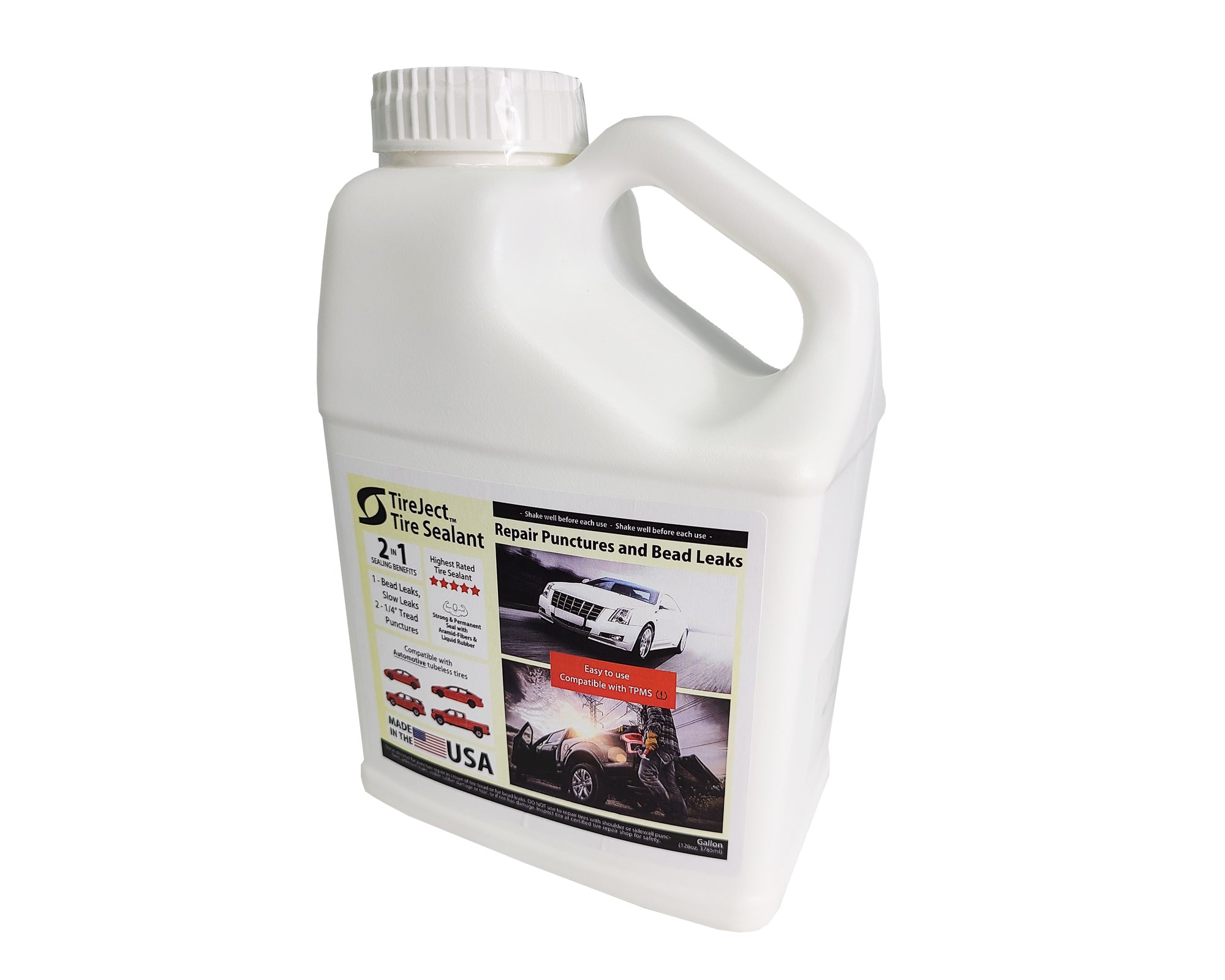 Automotive Tire Sealant Refill Gallon Applicate up to 32 Car Tires